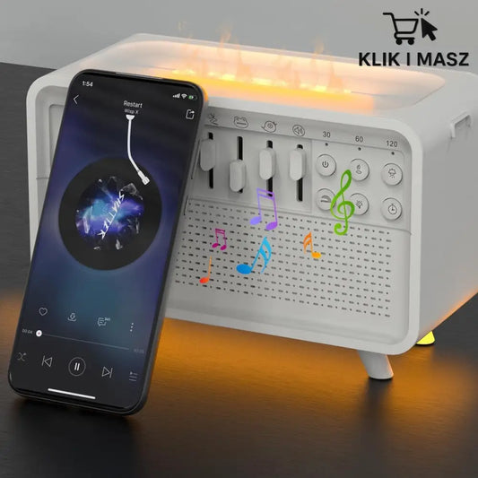 SLEEPMASZ - 3 W 1 BLUETOOTH MASZYNA DO SPANIA 3w / White With USB klimatyzacja