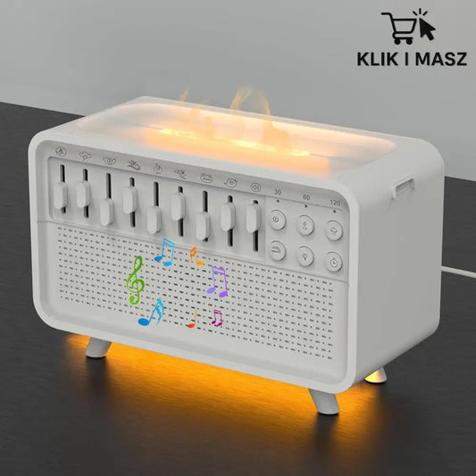 SLEEPMASZ - 3 W 1 BLUETOOTH MASZYNA DO SPANIA 3w / White With USB klimatyzacja